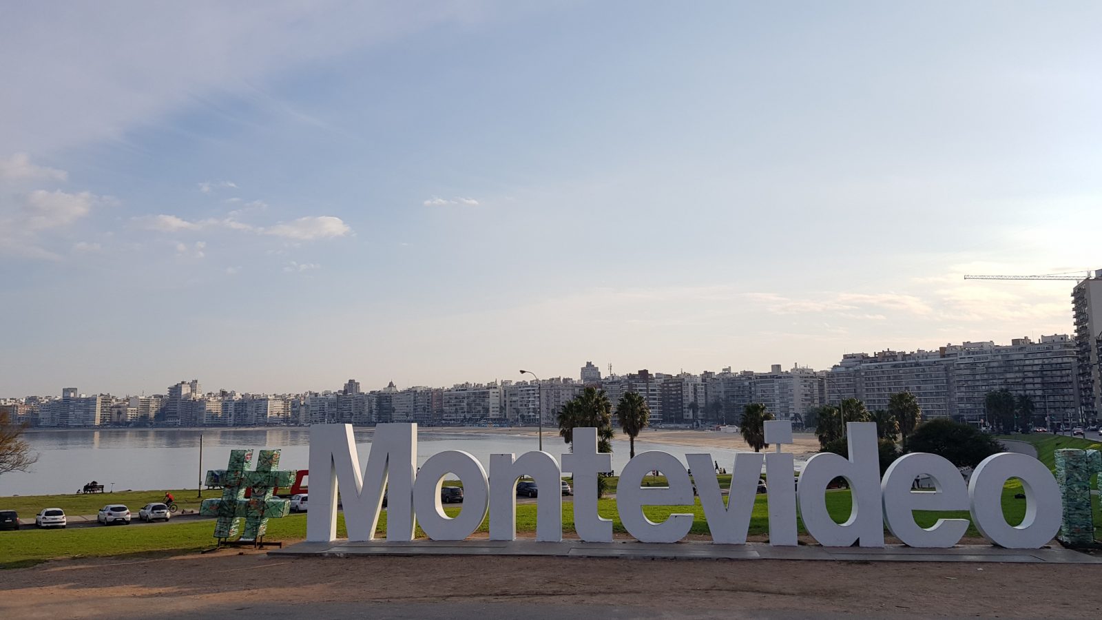 Letreiro Montevideu Praia Pocitos